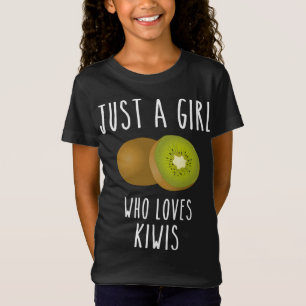 Ein Mädchen, das Kiwi Obst Kiwi Obst sommerliche F T-Shirt