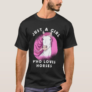 Ein Mädchen, das Lieben Pferde macht, ein Geschenk T-Shirt