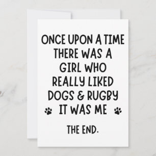 Ein Mädchen, das Rugby und Hunde wirklich mochte. Karte