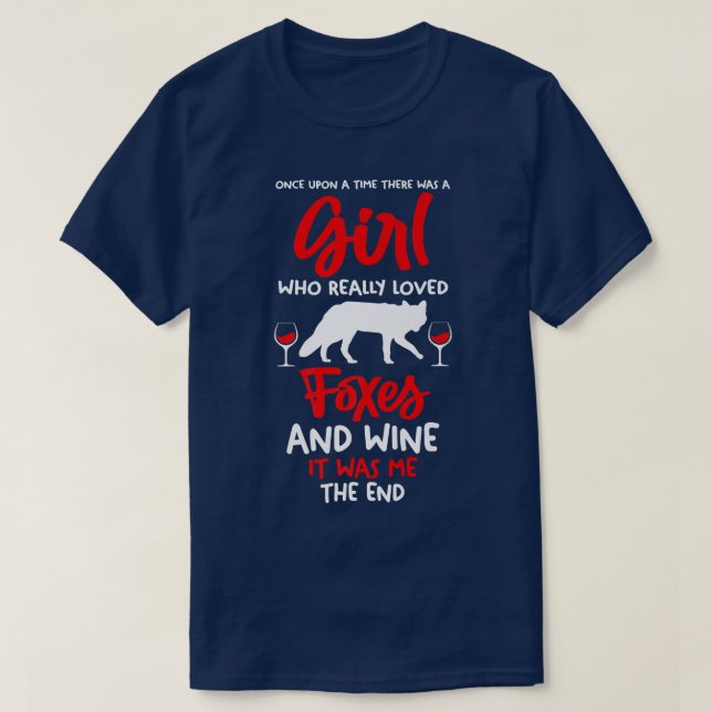 Ein Mädchen, das Wein und Feinde Liebe T-Shirt (Design vorne)