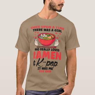 ein Mädchen, das wirklich Ramen & k-Pop Südkorea l T-Shirt