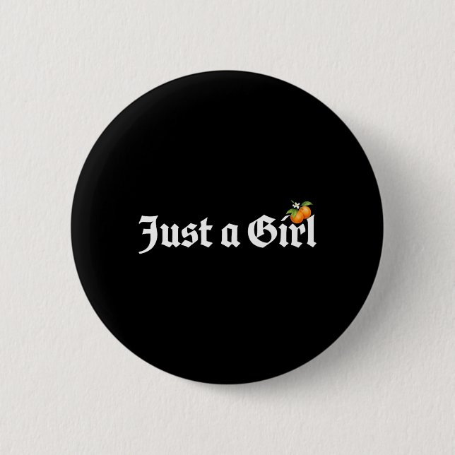 Ein Mädchen Gothic Old Engliext Orange Frucht Graf Button (Vorderseite)