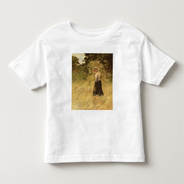 Ein Mädchen Harvesting Hay, 19. Jahrhundert Kleinkind T-shirt (Vorderseite)