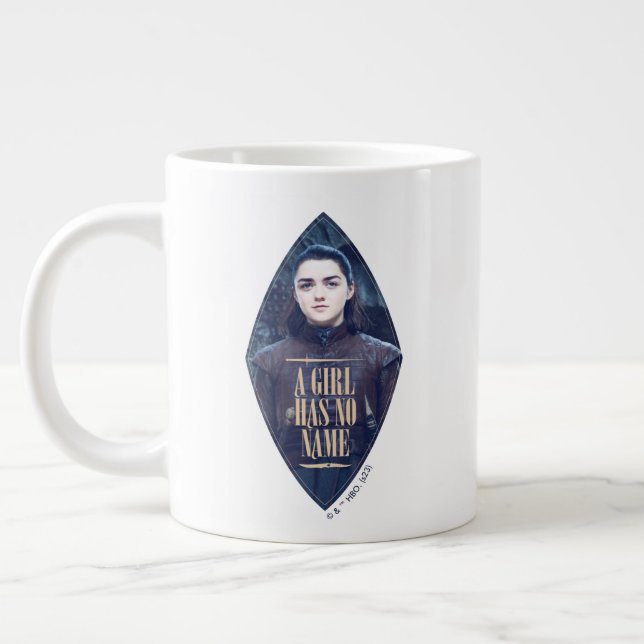 "Ein Mädchen hat keinen Namen" Arya Stark Graphic Jumbo-Tasse (Links)