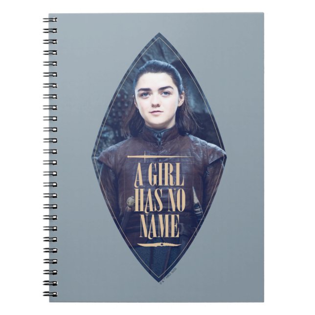 "Ein Mädchen hat keinen Namen" Arya Stark Graphic Notizblock (Vorderseite)