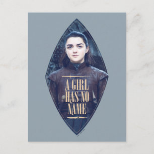 "Ein Mädchen hat keinen Namen" Arya Stark Graphic Postkarte