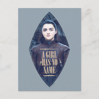 "Ein Mädchen hat keinen Namen" Arya Stark Graphic Postkarte