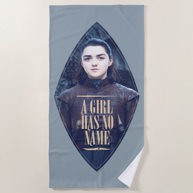 "Ein Mädchen hat keinen Namen" Arya Stark Graphic Strandtuch (Vorderseite)