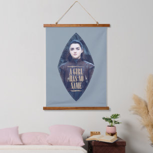 "Ein Mädchen hat keinen Namen" Arya Stark Graphic Wandteppich Mit Holzrahmen