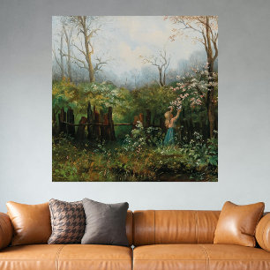 Ein Mädchen im Garten - Olga Wisinger-Florian Poster