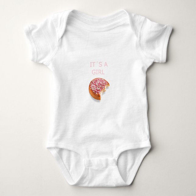 ein Mädchen ist geboren Baby Strampler (Vorderseite)