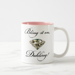 Ein Mädchen kann zu viel Schein nie haben! Zweifarbige Tasse