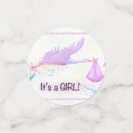 ein Mädchen Konfetti