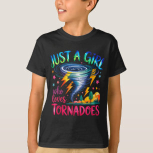 Ein Mädchen liebt Tornados Wetterjäger Meteorologi T-Shirt
