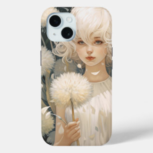 Ein Mädchen mit einem Dandelion iPhone 15 Fall Case-Mate iPhone Hülle