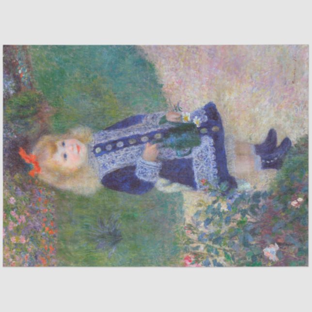 Ein Mädchen mit einer Wasserdose, Renoir Seidenpapier (Vorderseite)
