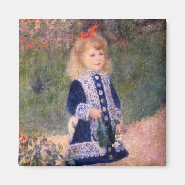 Ein Mädchen mit einer Wasserdose von Pierre Renoir Magnet (Vorne)