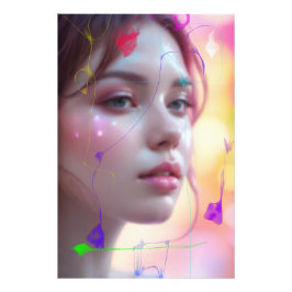 Ein Mädchen mit minimalistischer Retusche Fotodruck