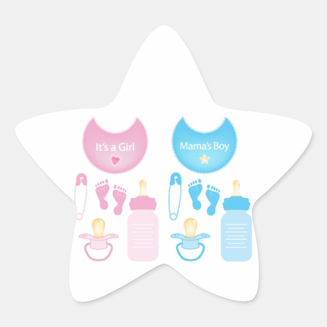 ein Mädchen Stern-Aufkleber (Vorderseite)