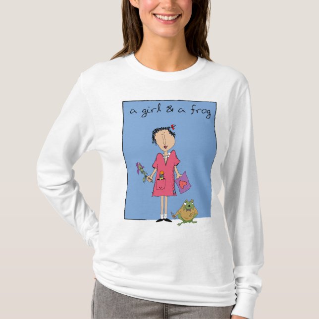 Ein Mädchen und ein Frosch T-Shirt (Vorderseite)