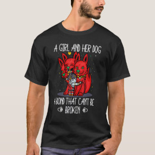 Ein Mädchen und ihr Hund eine Anleihe, die nicht z T-Shirt