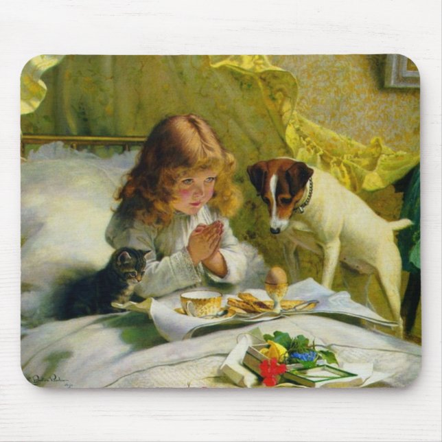 Ein Mädchen und ihre Haustiere Maus Pad Mousepad (Vorne)