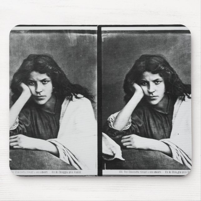 Ein Mädchen von Chioggia träumend von ihren Lieben Mousepad (Vorne)