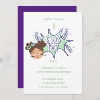 Ein Mädchen zum Geburtstag lila machen Einladung