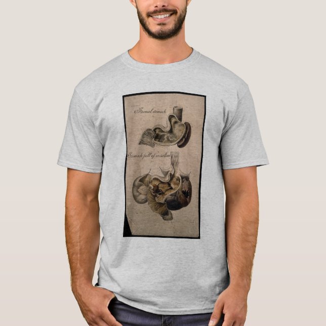 Ein Magen voll von Sozialismus T-Shirt (Vorderseite)