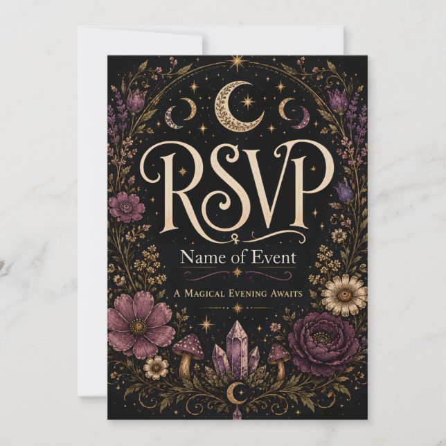 „Ein magischer Abend erwartet Sie“ RSVP (Vorderseite)