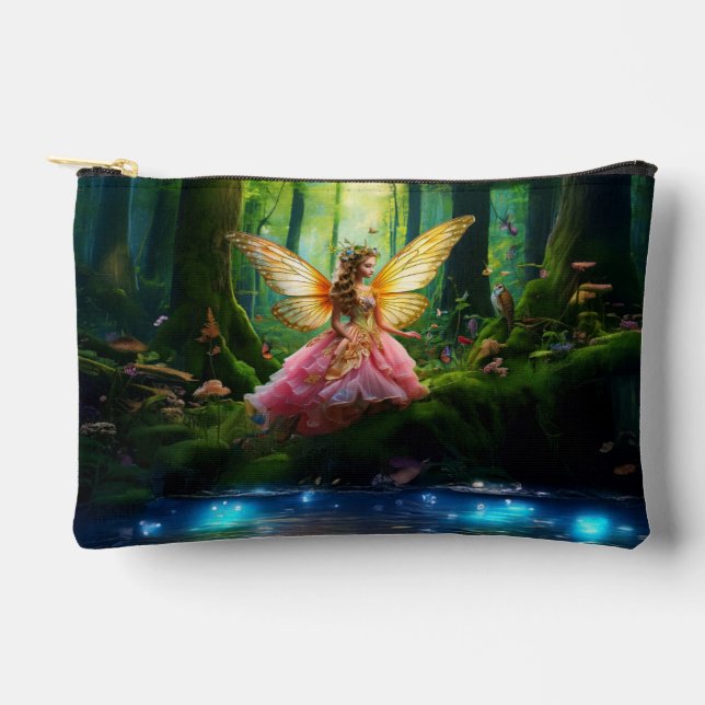 Ein magischer Märchenwald Zubehörtasche (Vorderseite)
