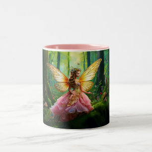 Ein magischer Märchenwald Zweifarbige Tasse
