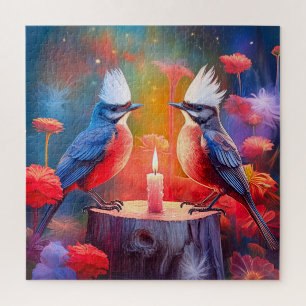 Ein magischer Moment über einer Kerze Puzzle