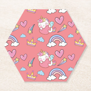 Ein magischer Regenbogen Einhorn Glückwunsch zum G Untersetzer