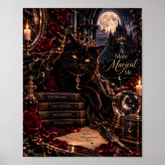 Ein magischeres Ich | Gothic Schwarze Katzen Wandk Poster