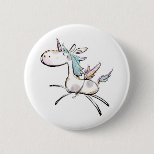 Ein magisches Einhorn Button