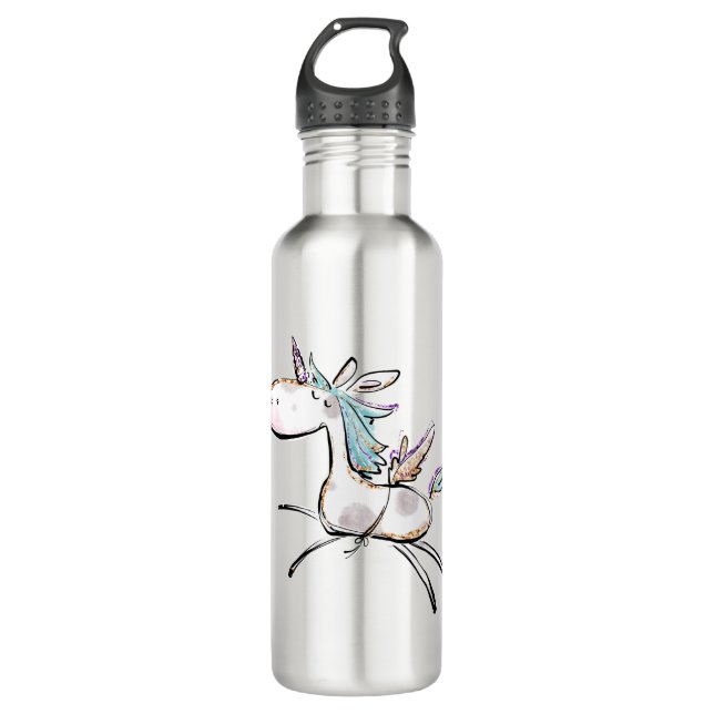 Ein magisches Einhorn Edelstahlflasche (Vorderseite)