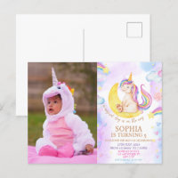 Ein magisches Einhorn und Regenbogen Geburtstagspa