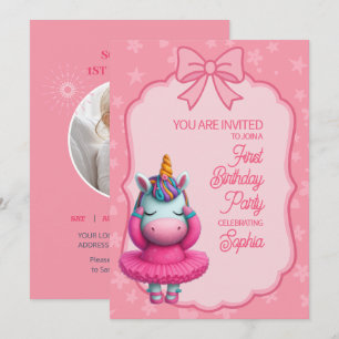 Ein magisches Einhorn zum Geburtstag Einladung