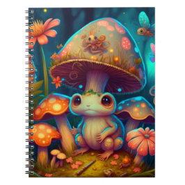 Ein magisches Pilzfrosch-Notizbuch Notizblock