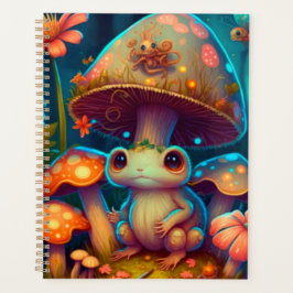 Ein magisches Pilzfrosch-Notizbuch Planer