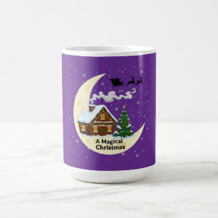 Ein magisches Weihnachten Whimsical Santa Schlit Kaffeetasse