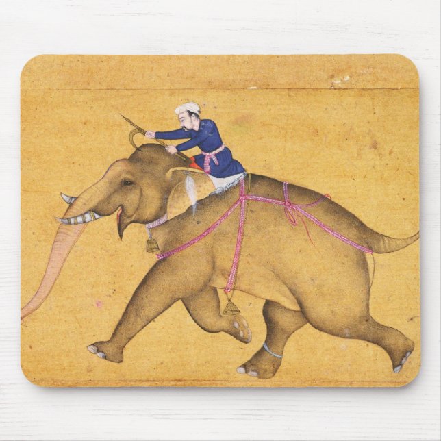 Ein Mahout, der einen Elefanten, vom großen Clive Mousepad (Vorne)