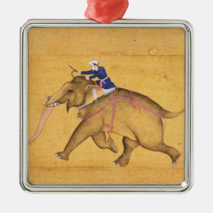 Ein Mahout, der einen Elefanten, vom großen Clive Ornament Aus Metall