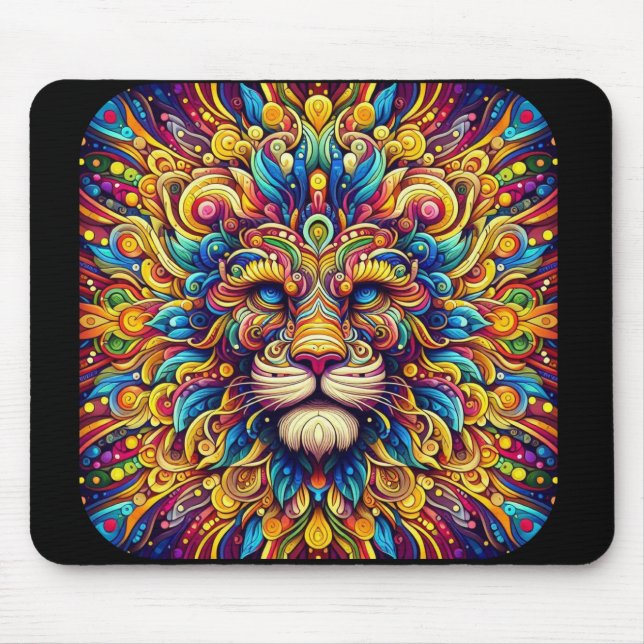 Ein majestätischer Löwe - Maus-Pad Mousepad (Vorne)