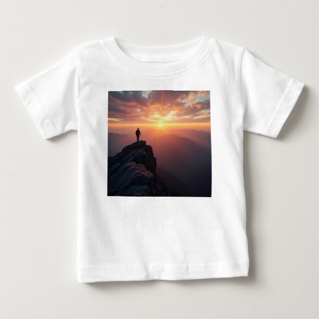 Ein majestätischer Sonnenaufgang vom Gipfel des Be Baby T-shirt (Vorderseite)