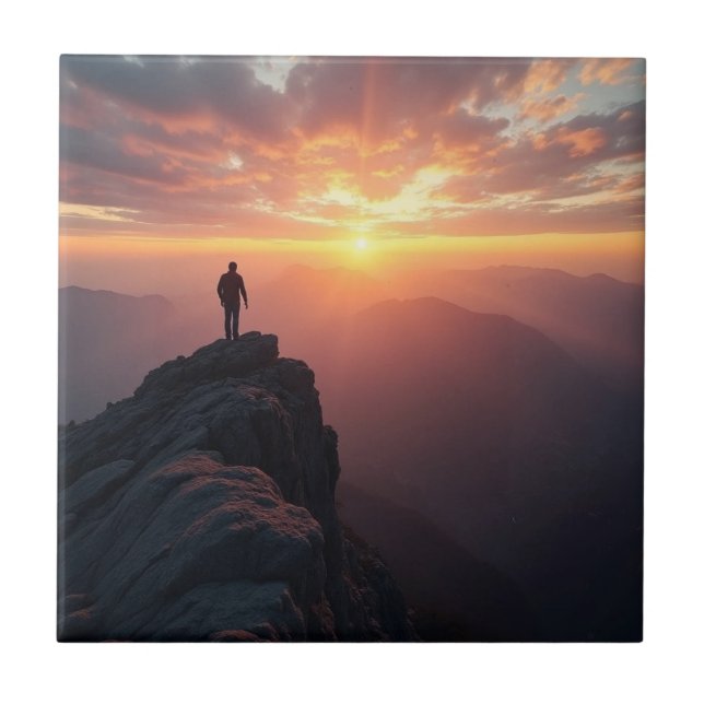 Ein majestätischer Sonnenaufgang vom Gipfel des Be Fliese (Vorderseite)