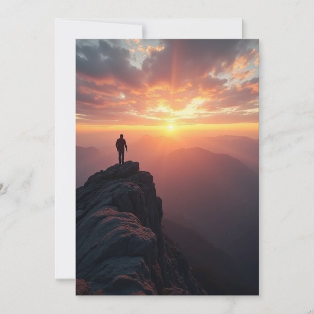 Ein majestätischer Sonnenaufgang vom Gipfel des Be Save The Date (Vorderseite)