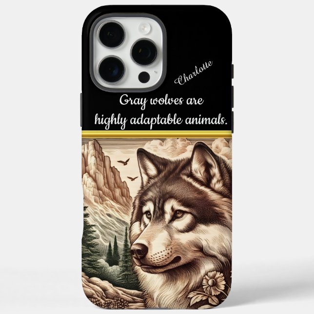 Ein majestätischer Wolf blickt über eine ruhige La Case-Mate iPhone Hülle (Rückseite)