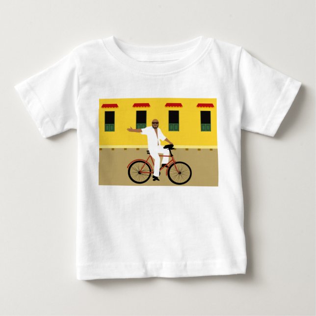 Ein Mann auf einem Straßenrad in Kolumbien Baby T-shirt (Vorderseite)